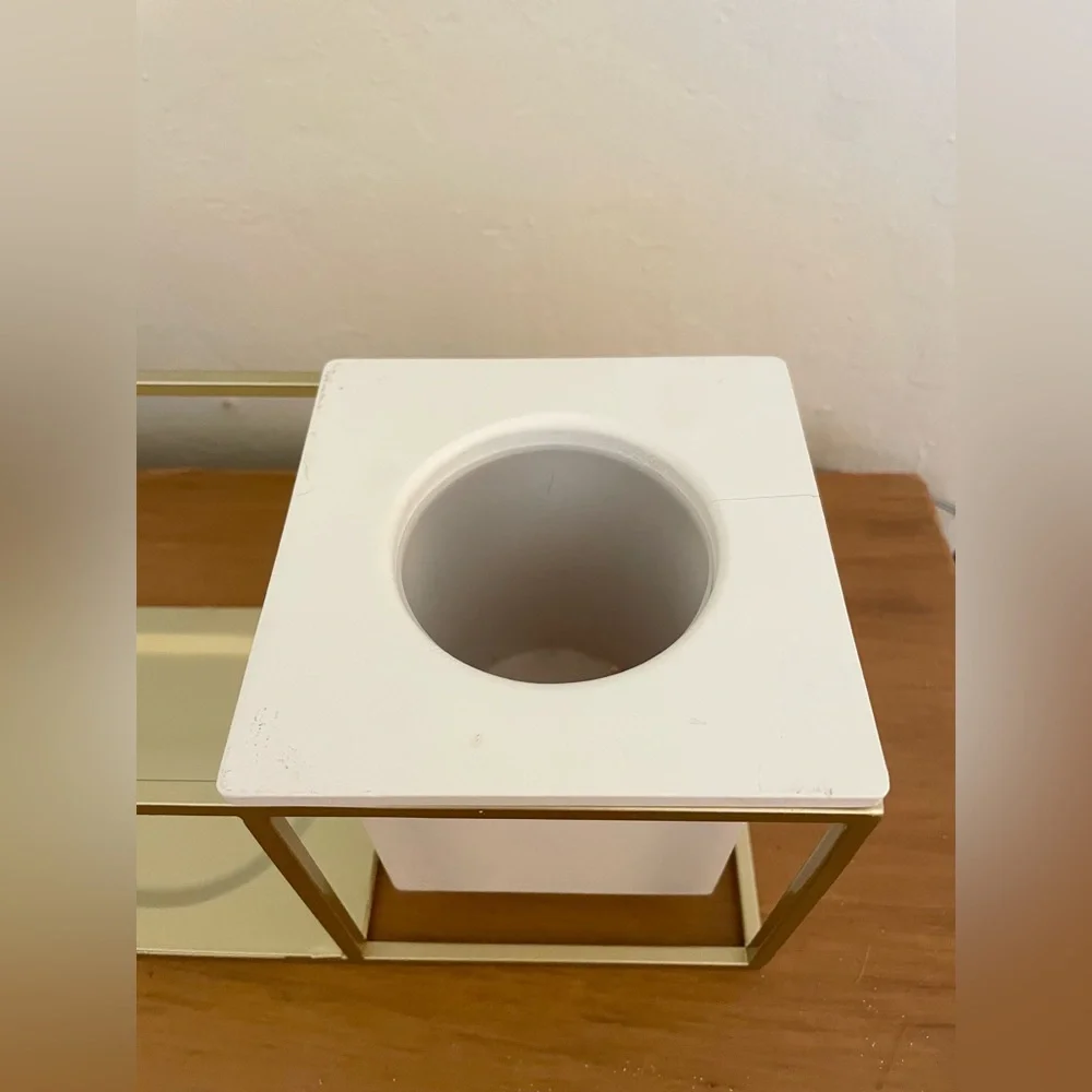 Brass Floating Shelf with Planter set of 2